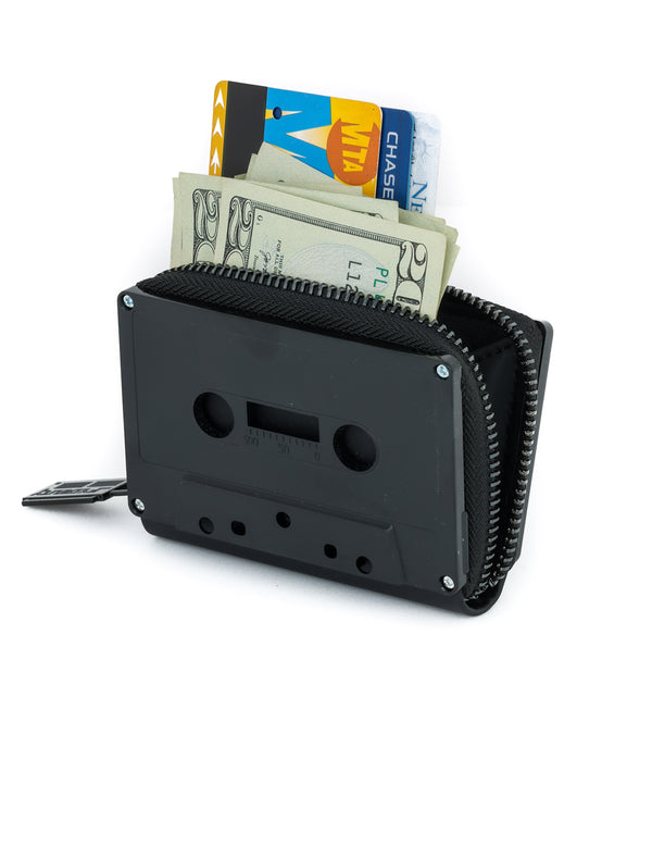 Retro Cassette Tape Wallet | Blank | Black