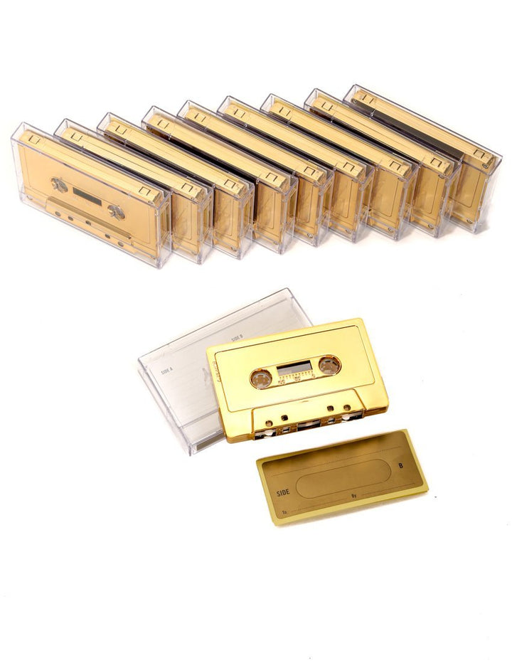70301: Audio Cassette Tapes |Blank for Recording C-60 Minute |10pcs Brick |Gold CHROME
