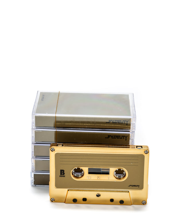 Cassette Tapes | Blank 60 Min 5-Pack | Gold CHROME
