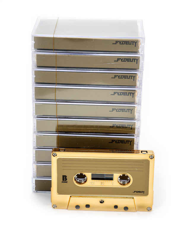 Cassette Tapes | Blank 60 Min 10-Pack | Gold CHROME