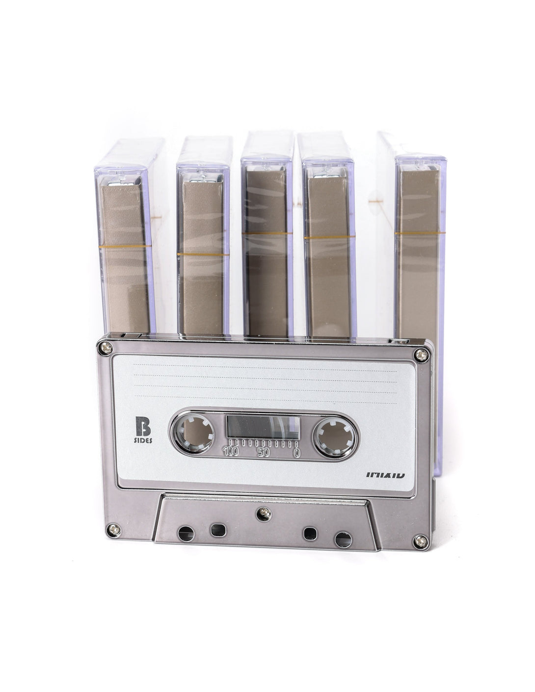 70305-5PK: Audio Cassette Tapes |Blank for Recording C-60 Minute |5pcs Brick |Pewter CHROME