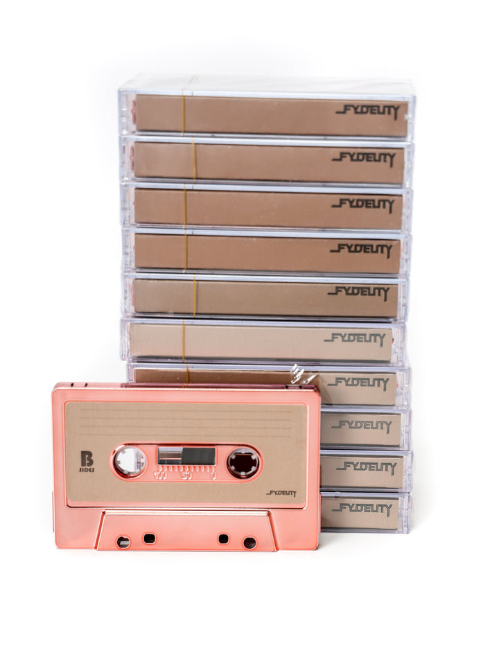 70306: Audio Cassette Tapes |Blank for Recording C-60 Minute |10pcs Brick |Rose Gold CHROME