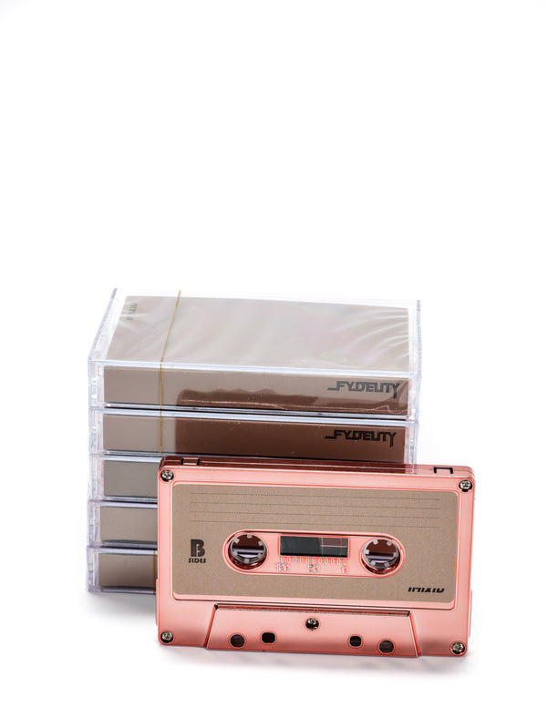 Audio Cassette Tapes |Blank for Recording C-60 Minute |5pcs Brick |Rose Gold CHROME