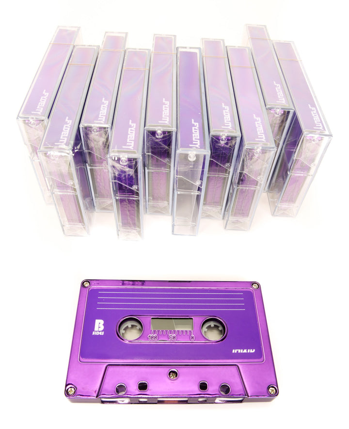 70324: Audio Cassette Tapes |Blank for Recording C-60 Minute |10pcs Brick |Purple Chrome