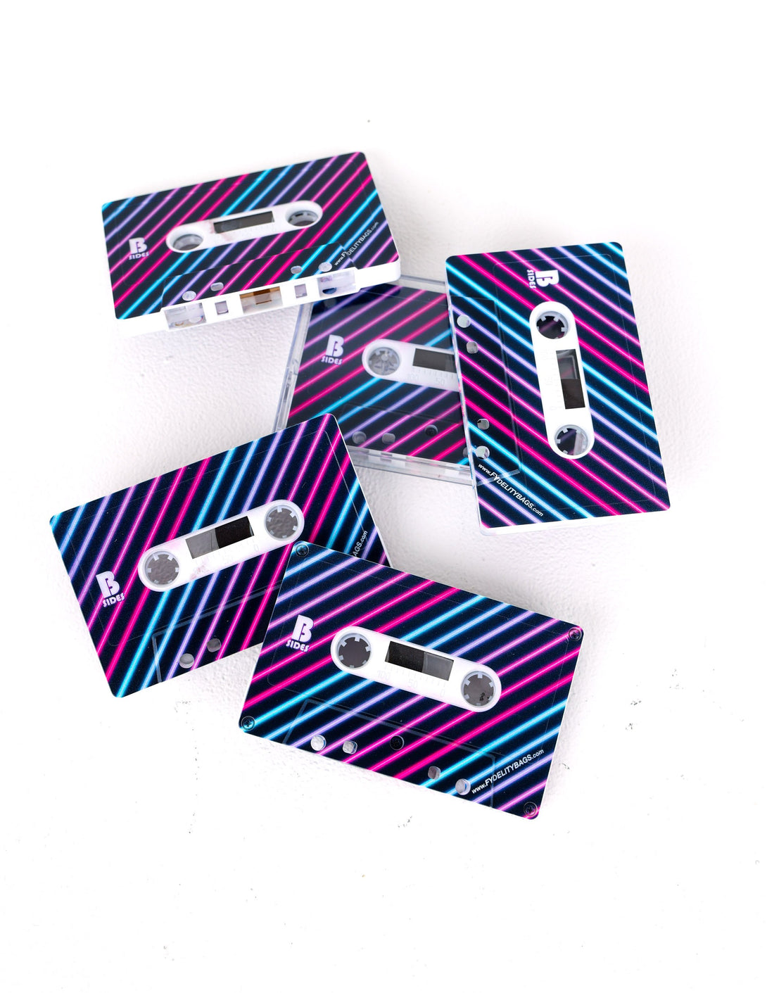 70343: Audio Cassette Tapes |Blank for Recording C-60 Minute |5pcs Brick |80's Fruit Stripe
