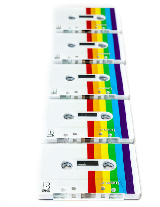 70346: Audio Cassette Tapes |Blank for Recording C-60 Minute |5pcs Brick |PRIDE Rainbow