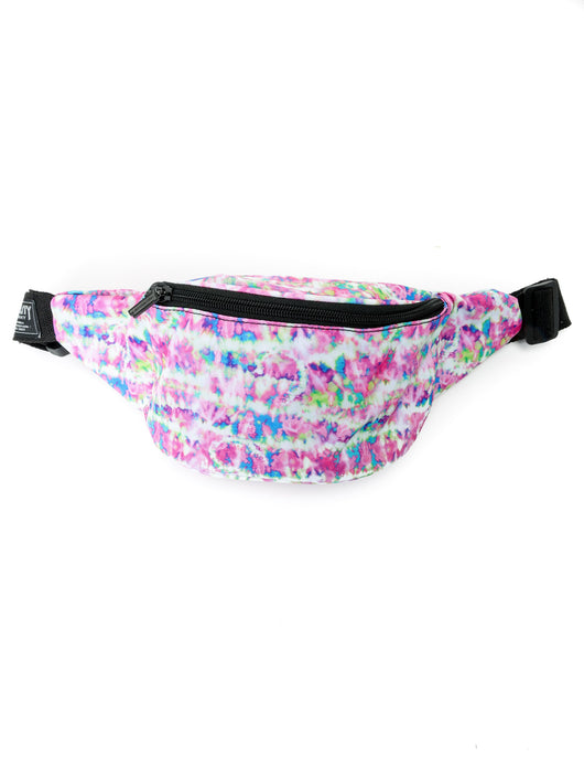 80043: Fanny Pack |La Banana Bum Bag 2 Pocket Fanny Pack |Tie-Dye  Pink Crackle