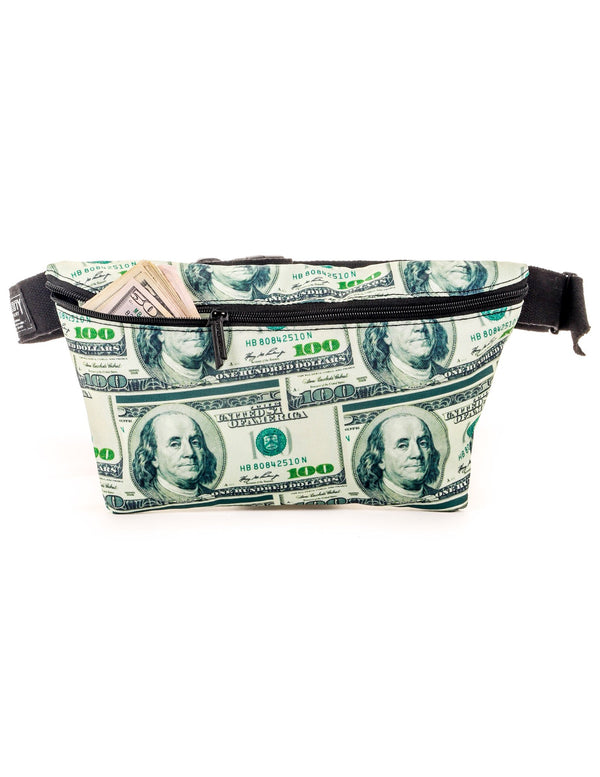 81432: XL Fanny Pack |Oversize Ultra-Slim Low Profile Belt Bum Bag |Cash Money