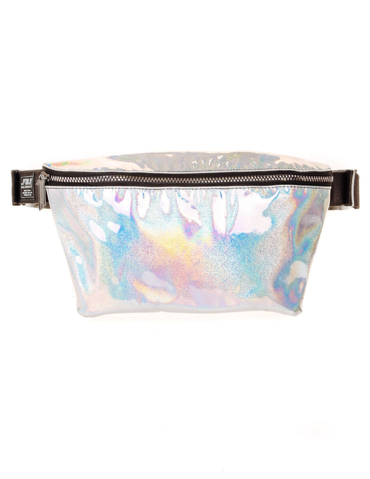 81570: FYDELITY- XL Ultra-Slim Fanny Pack: LASER Silver