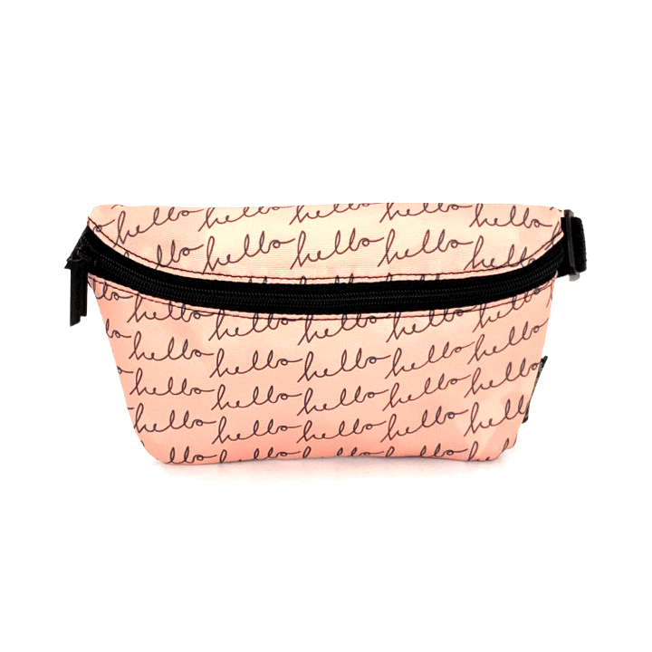 82881: Fanny Pack |Ultra-Slim Skinny Low-Profile Belt Bum Bag |HELLO