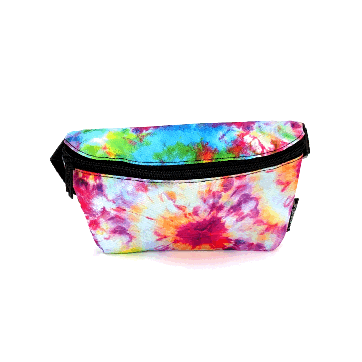 82887: Fanny Pack |Ultra-Slim Skinny Low-Profile Belt Bum Bag |Tie-Dye Splash