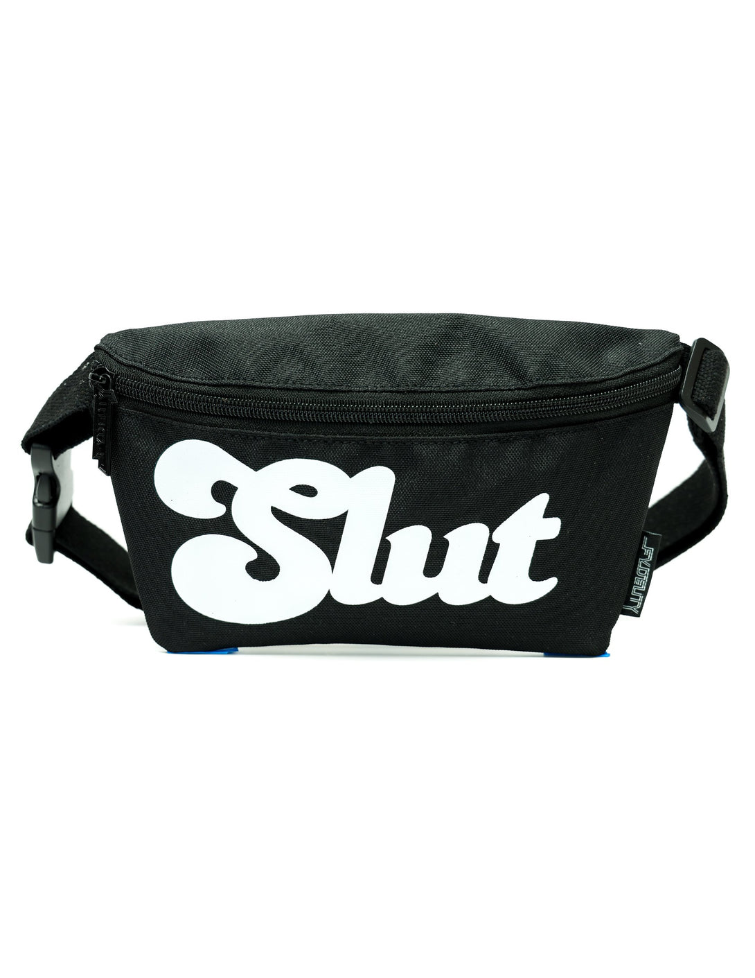 83033: Fanny Pack |Ultra-Slim Skinny Low-Profile Belt Bum Bag |WERDS SLUT |White & Black