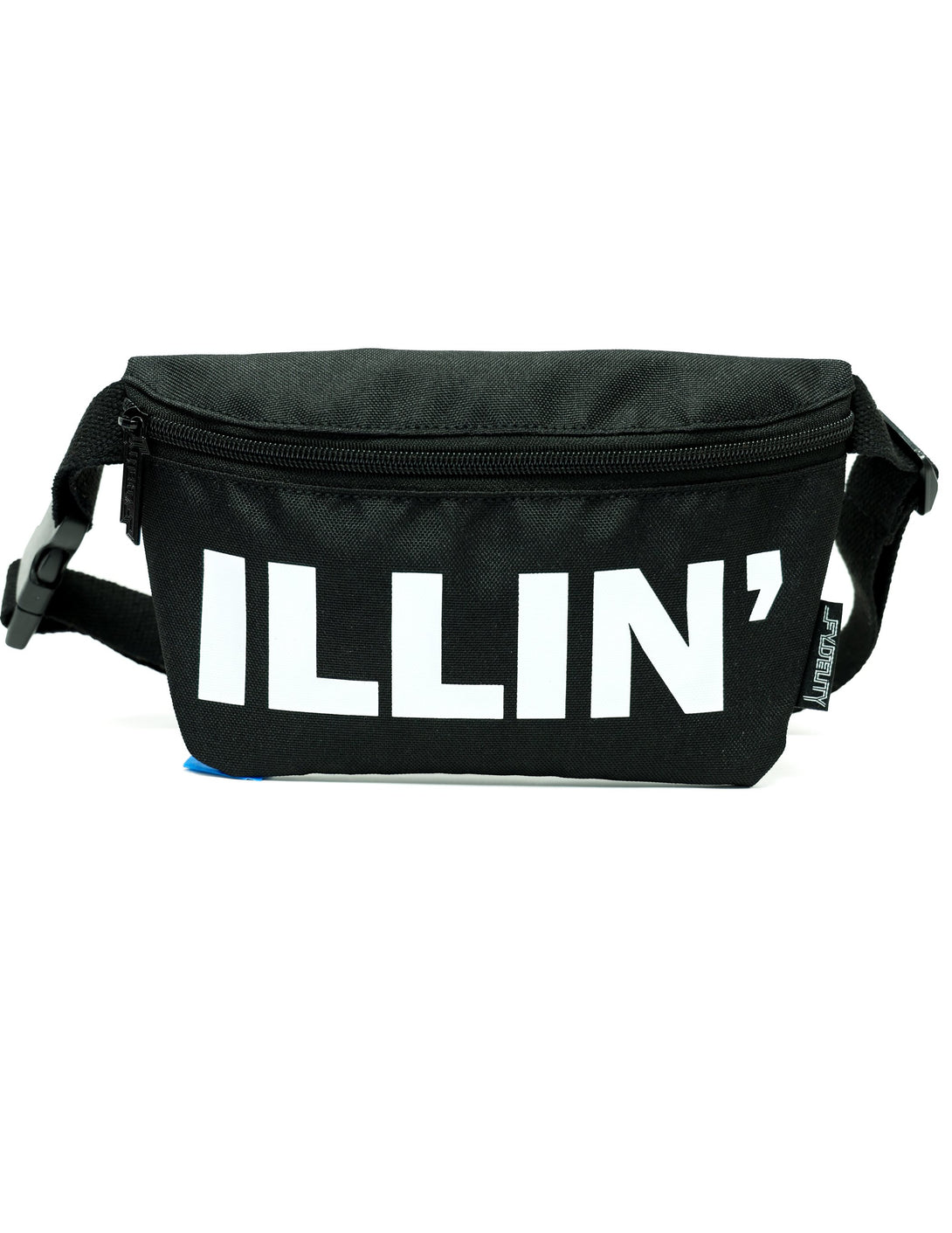 83034: Fanny Pack |Ultra-Slim Skinny Low-Profile Belt Bum Bag |WERDS ILLIN' |Black & White