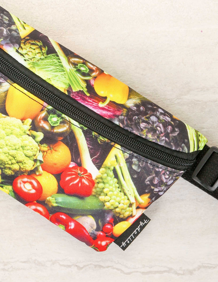 83114: Fanny Pack |Ultra-Slim Skinny Low-Profile Belt Bum Bag |Veggies