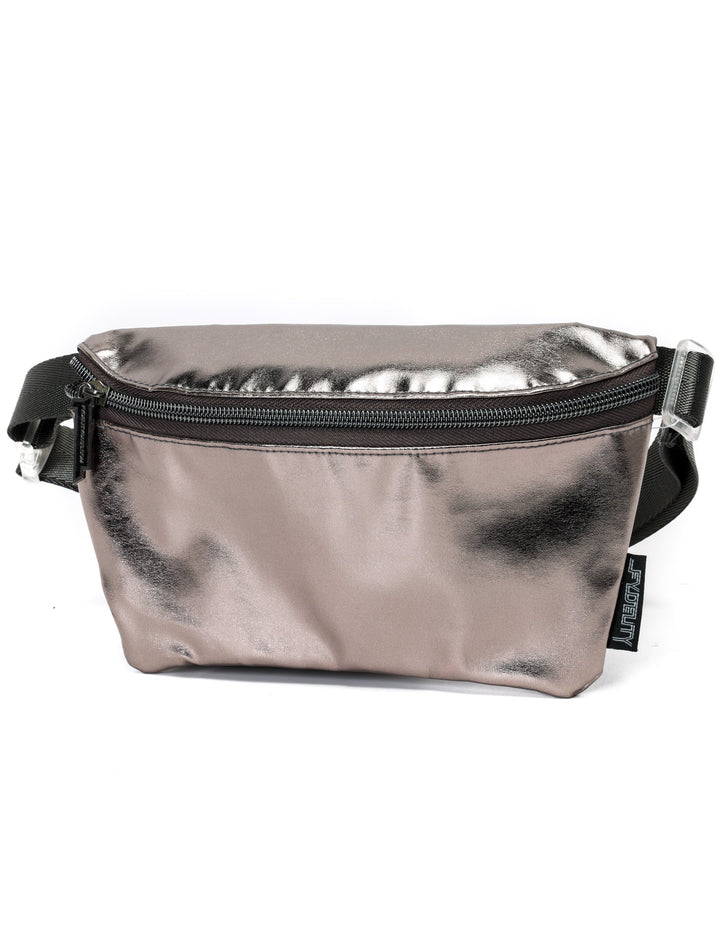 83206L: Fanny Pack |Ultra-Slim Skinny Low-Profile Belt Bum Bag |METALLIC LUX Pewter