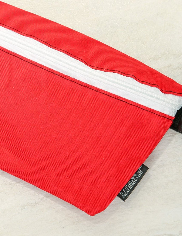 83271: Fanny Pack |Ultra-Slim Skinny Low-Profile Belt Bum Bag |GAME DAY Red & White