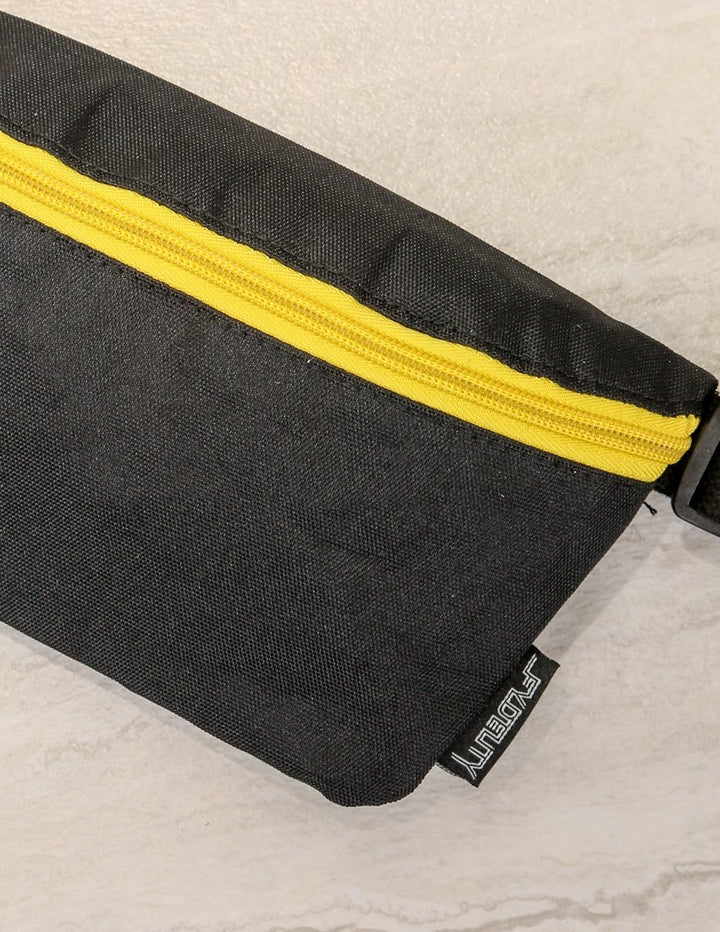 83272: Fanny Pack |Ultra-Slim Skinny Low-Profile Belt Bum Bag |GAME DAY Black & Yellow