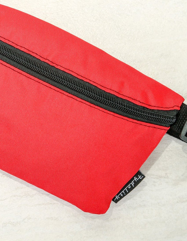 83278: Fanny Pack |Ultra-Slim Skinny Low-Profile Belt Bum Bag |GAME DAY Red & Black
