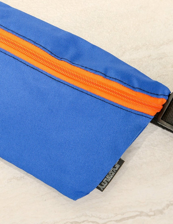 83280: Fanny Pack |Ultra-Slim Skinny Low-Profile Belt Bum Bag |GAME DAY Blue & Orange