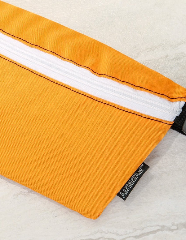 83287: Fanny Pack |Ultra-Slim Skinny Low-Profile Belt Bum Bag |GAME DAY Orange & White