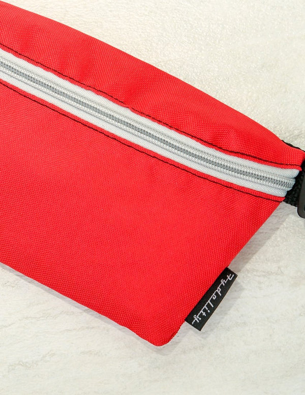 83289: Fanny Pack |Ultra-Slim Skinny Low-Profile Belt Bum Bag |GAME DAY Red & Grey