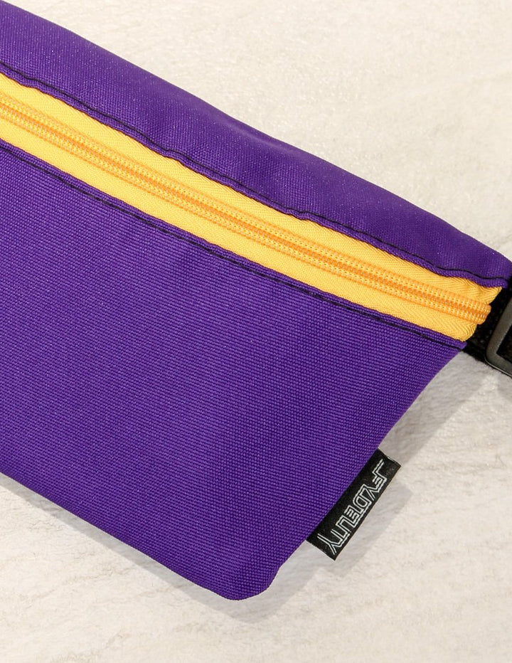 83291: Fanny Pack |Ultra-Slim Skinny Low-Profile Belt Bum Bag |GAME DAY Purple & Gold