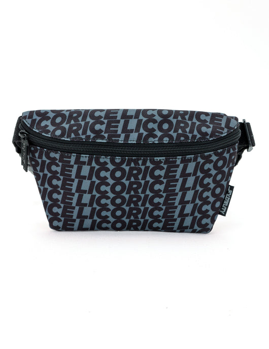 83362: Fanny Pack |Ultra-Slim Skinny Low-Profile Belt Bum Bag |"Bite" Licorice Black