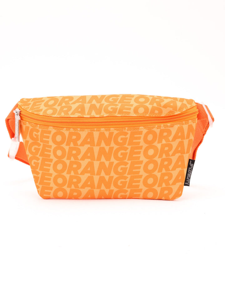 83366: Fanny Pack |Ultra-Slim Skinny Low-Profile Belt Bum Bag |"Bite" Orange Orange