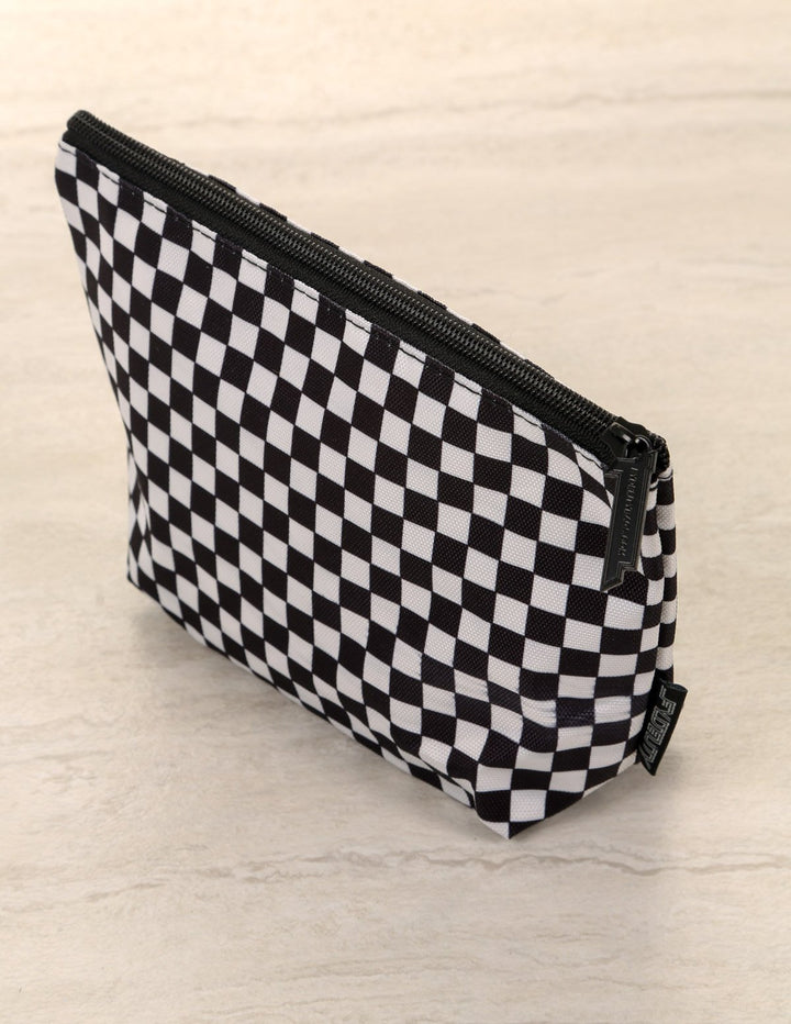 83455: Zip Pouch: INDY Check Black
