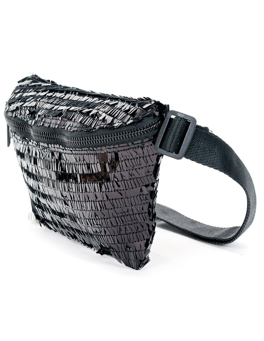 83821: Fanny Pack |Ultra-Slim Skinny Low-Profile Belt Bum Bag |LUX FLAPPER Black