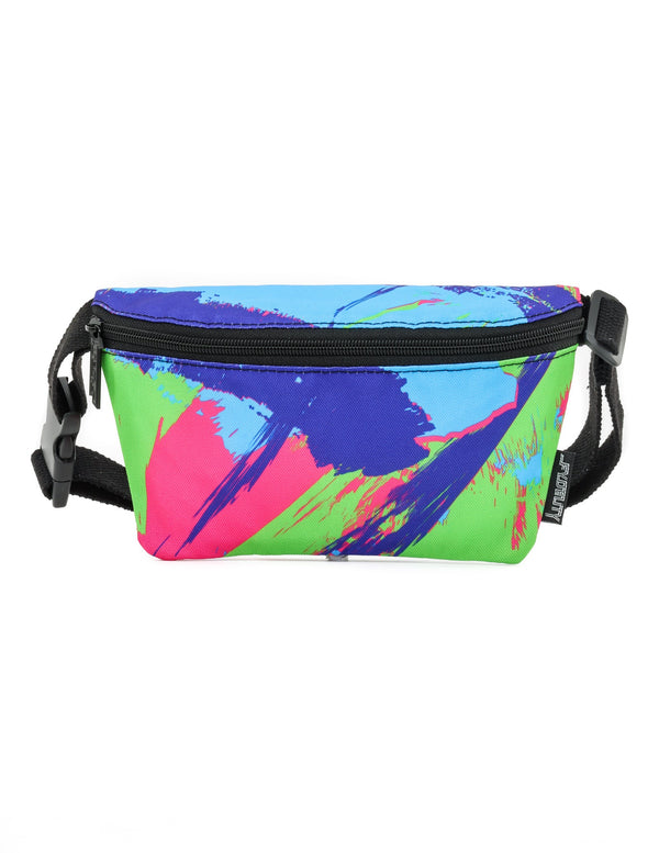 FYDELITY-Fanny Pack|XL Plus Size|Crossbody Belt Bag Waist Packs|RAINBOW Stripe