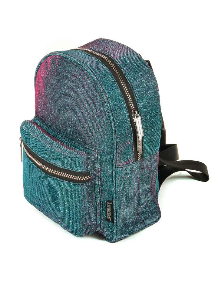 86226: Mini Backpack |Compact Fun Fashion Packs for Rollerskating, Festival, School, Beach |LUX AUORA Blue/Purple