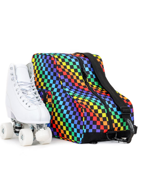 Freewheelin' Roller Skate Backpack Bag | INDY Rainbow Black
