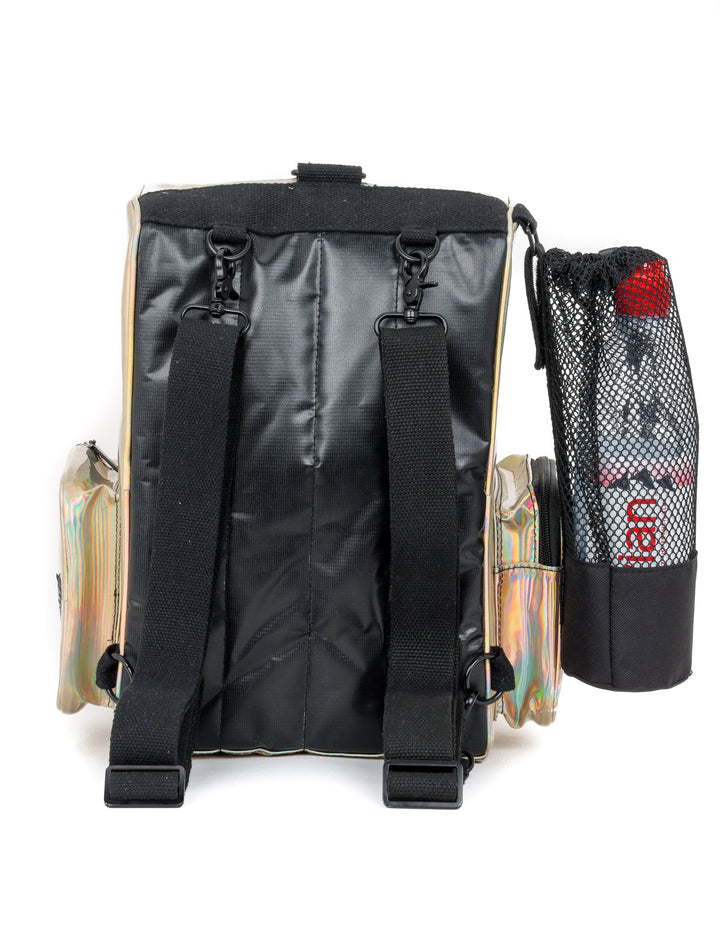 98152: Freewheelin' Roller Skate Bag Pack- Laser Rose Gold